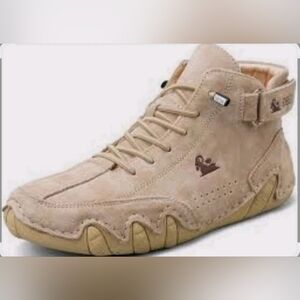 DBeck Explorer Waterproof Climbing Hiking Barefoot Hi-Top Unisex Tan Shoes